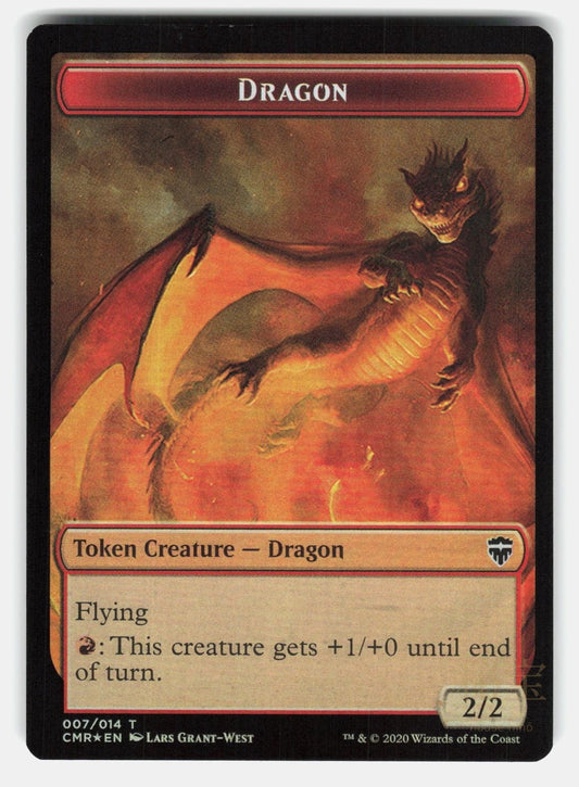 DRAGON // SOLDIER DOUBLE SIDED TOKEN FOIL   Magic: The Gathering   VELINOV LP0
