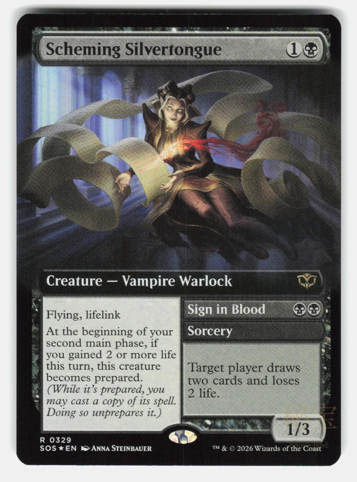 SCHEMING SILVERTONGUE ( EXTENDED ART ) FOIL Magic: The Gathering STEINBAUER NM/M0
