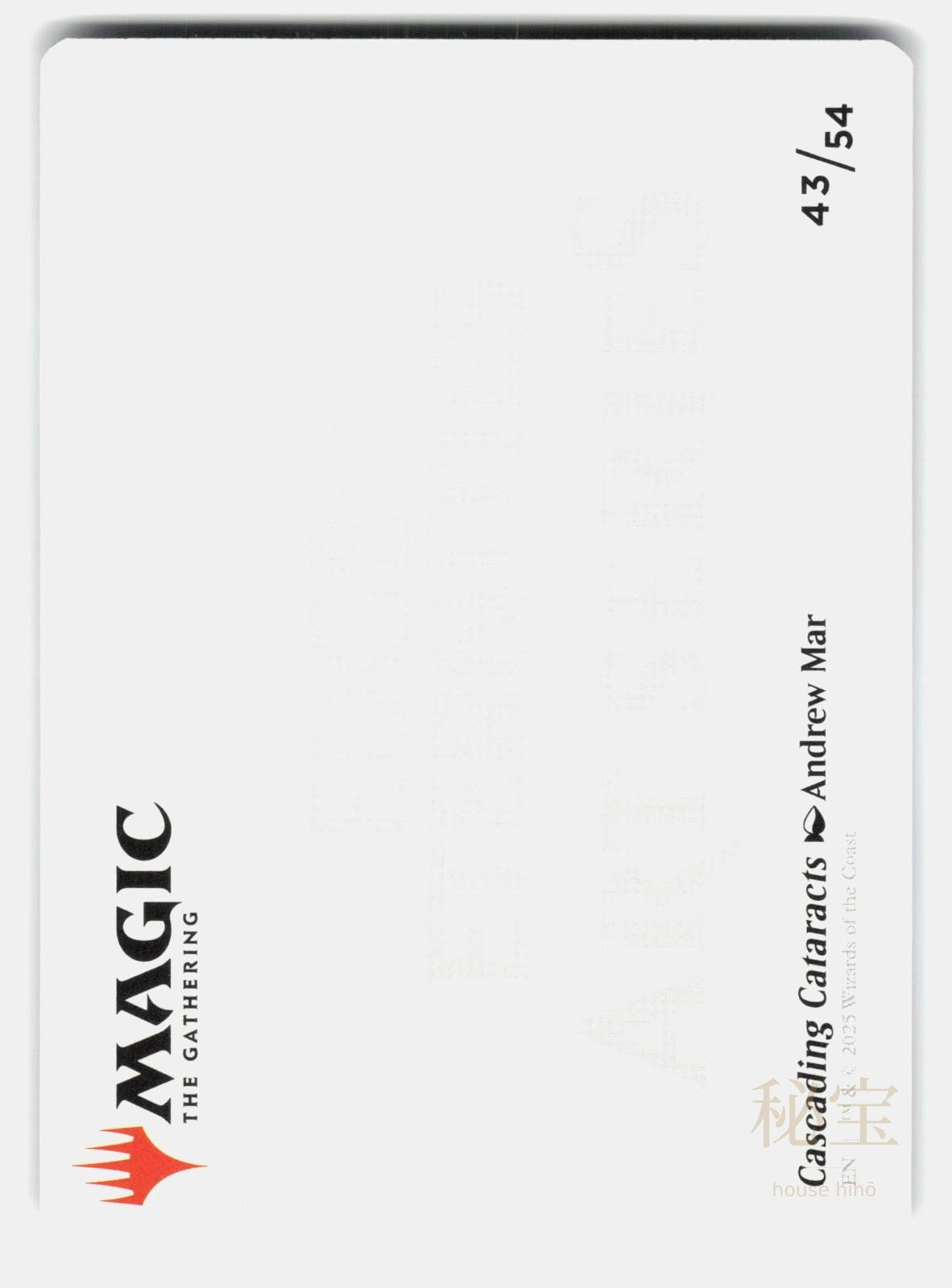 CASCADING CATARACTS ART CARD (43/54)   Magic: The Gathering   MAR NM/M1