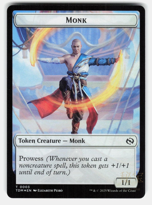 COPY // MONK DOUBLE SIDED TOKEN FOIL   Magic: The Gathering   PEIRÓ LP0