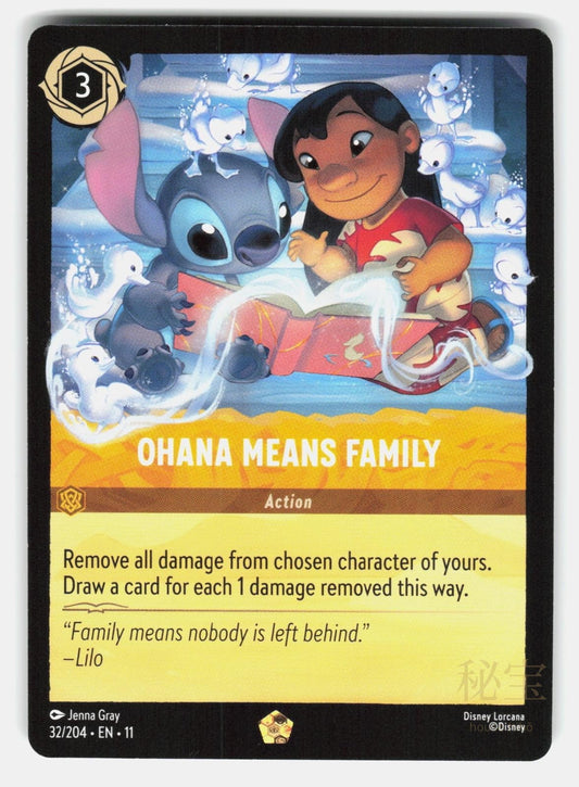 OHANA MEANS FAMILY 32/204 - LORCANA - NM/M0