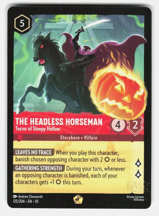 THE HEADLESS HORSEMAN - TERROR OF SLEEPY HOLLOW 125/204 - LORCANA - NM/M0