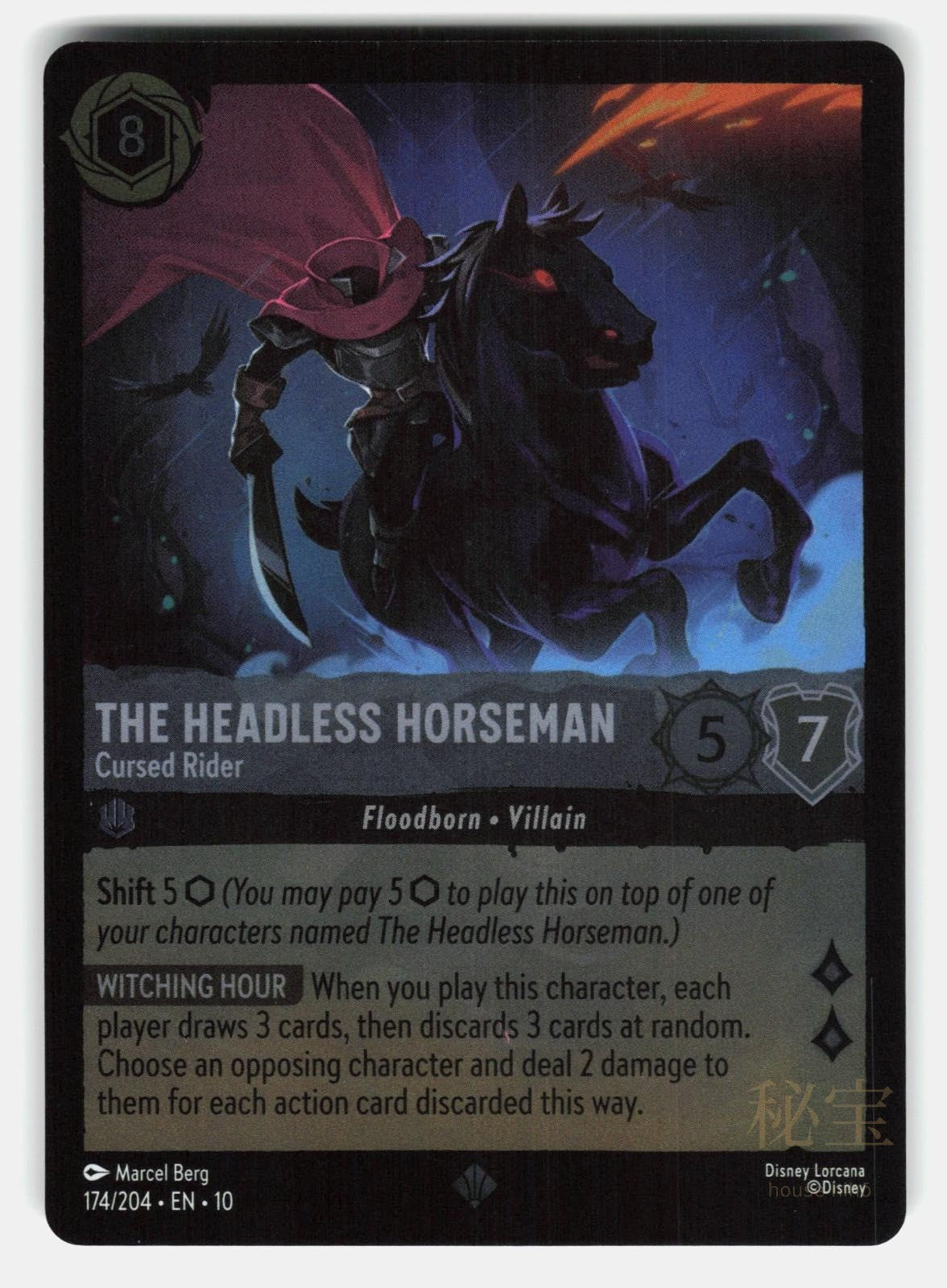 THE HEADLESS HORSEMAN   CURSED RIDER 10 174/204 COLD FOIL   Lorcana   BERG NM/M0