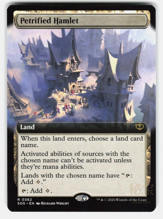 PETRIFIED HAMLET (EXTENDED ART)   Magic: The Gathering   WRIGHT NM/M0