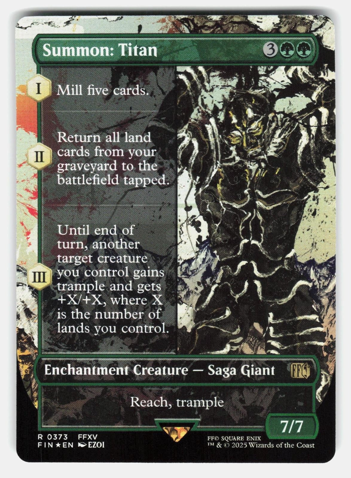 SUMMON: TITAN (BORDERLESS) 373 FOIL   Magic: The Gathering   2025 EZOI NM/M0