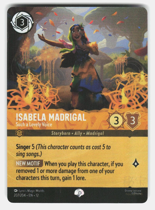 ISABELA MADRIGAL - SUCH A LOVELY VOICE (EPIC) 12 207/204 HOLO - WORLDS NM/M0