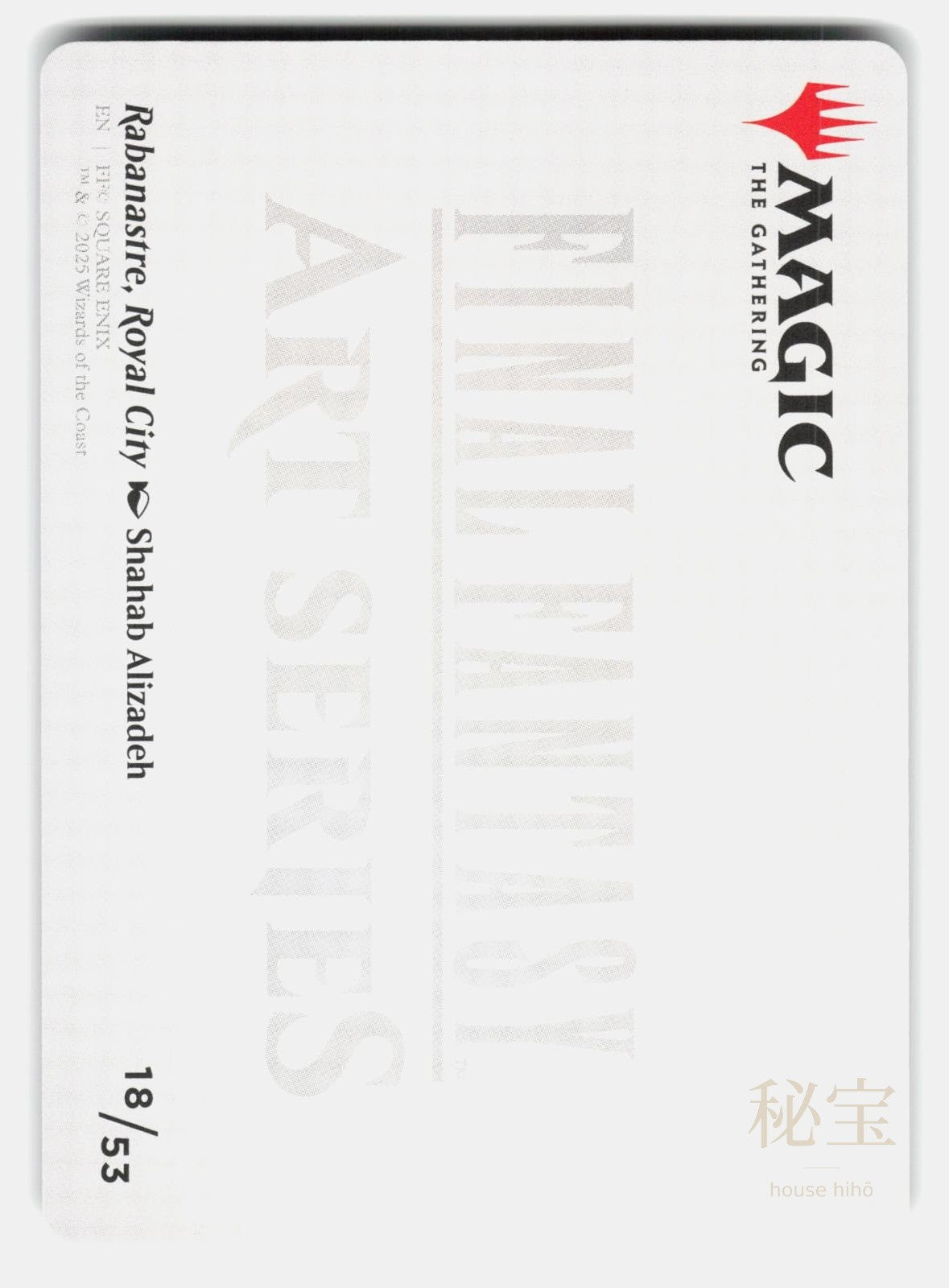 RABANASTRE, ROYAL CITY ART CARD ( GOLD STAMPED SIGNATURE )   MTG   NM/M1