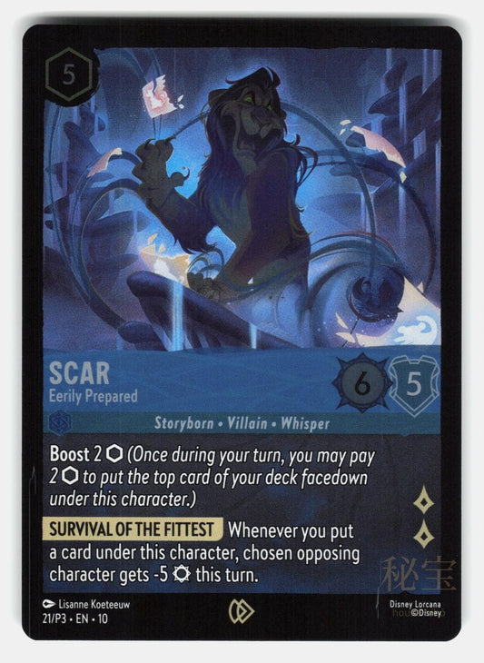 SCAR - EERILY PREPARED 21/P3 COLD FOIL - LORCANA - NM/M0