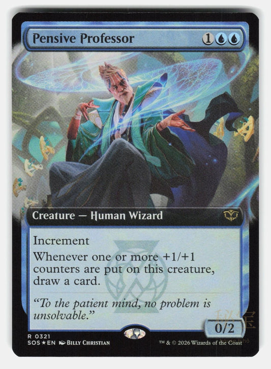PENSIVE PROFESSOR ( EXTENDED ART ) FOIL   Magic: The Gathering   CHRISTIAN NM/M0